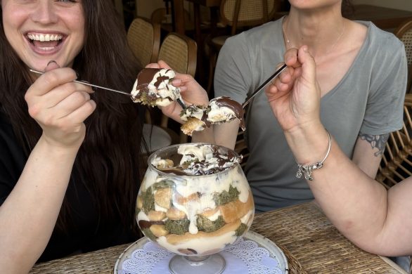 Eating Giant Tiramisu at Tarantella, Chiswick